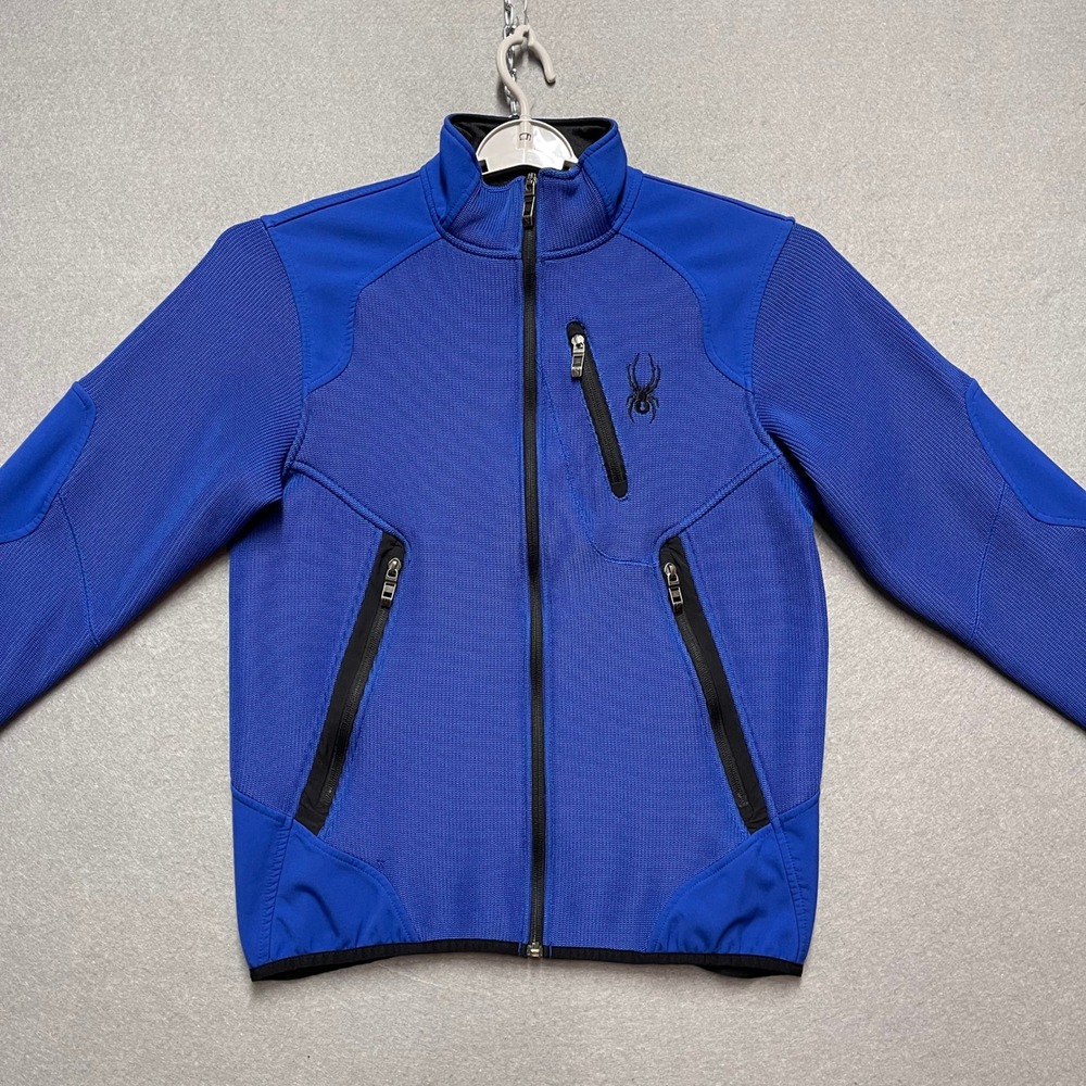 Spyder‎ Jacket Mens Small Royal Blue Core Sweater Fleece Lined Full Zip Hiking